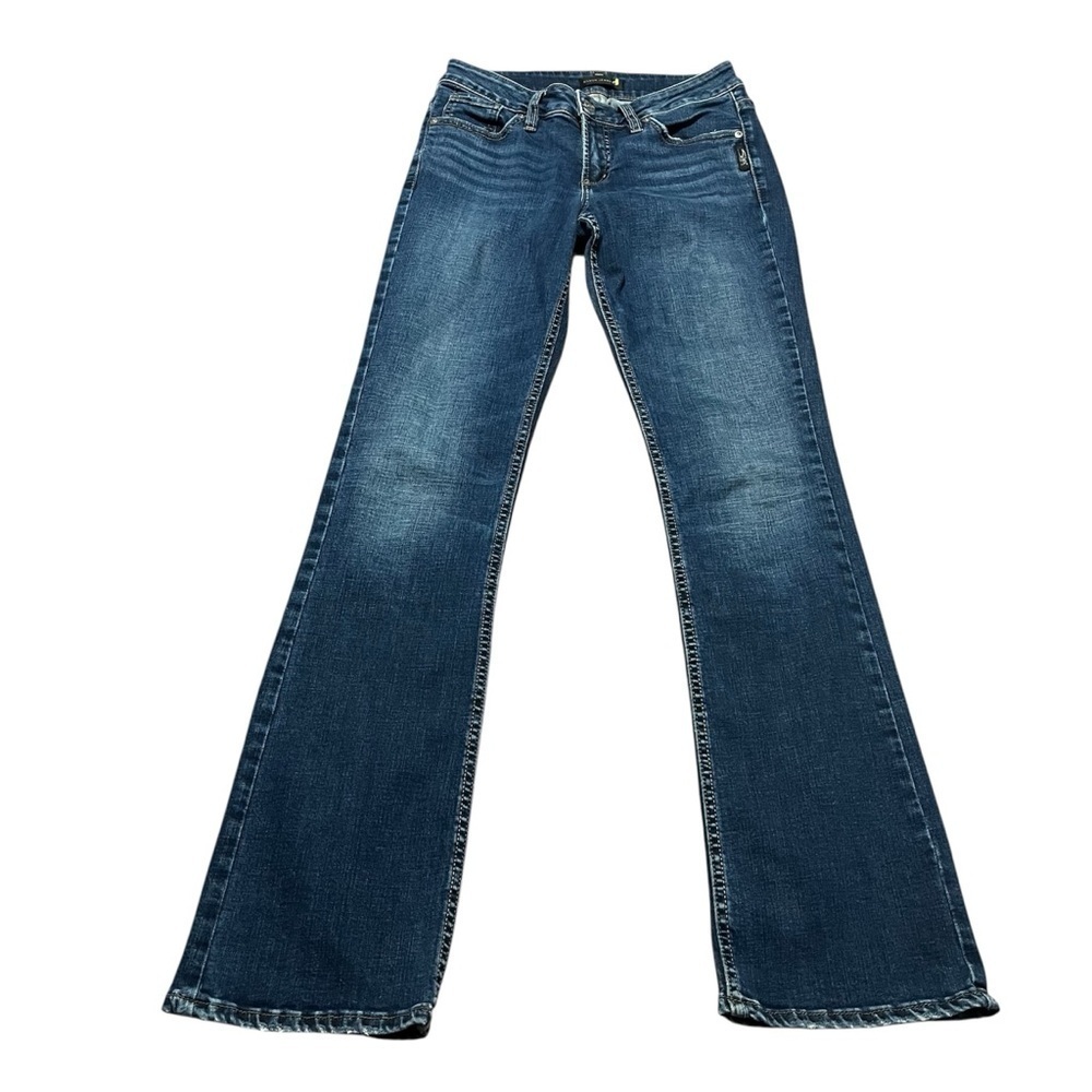 Silver Jeans Women's Dark Blue Flare Jeans Size 26 Western Country Suki Bootcut